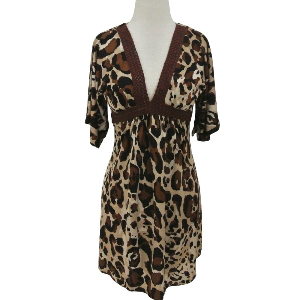 SKY Brand Animal print silk jersey dress
